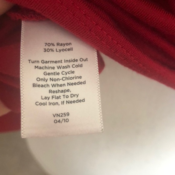 Talbots Red Top with Ruffle Neckline Small - Picture 5 of 5